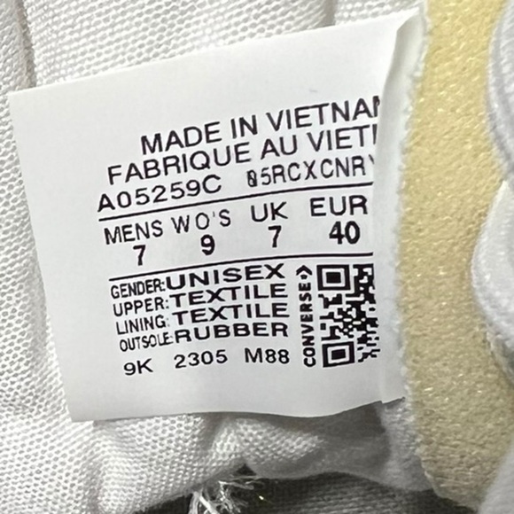 🌻CONVERSE Unisex Chuck Taylor All Star 70 Hi Plus Size Mens 7 Women’s 9 - Picture 13 of 15